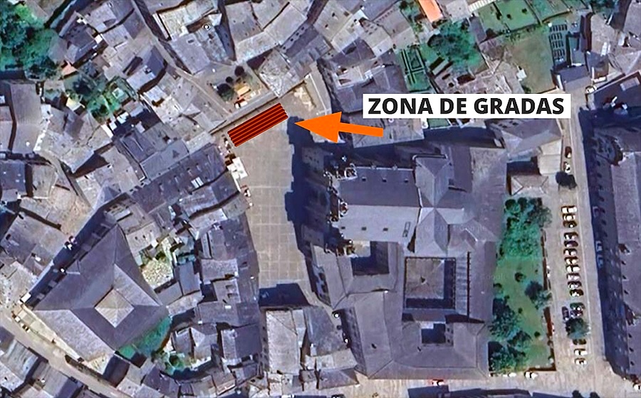 Ubicación de las gradas. Foto: Google Maps © 2024 Airbus, CNES/Airbus, Maxar Technologies