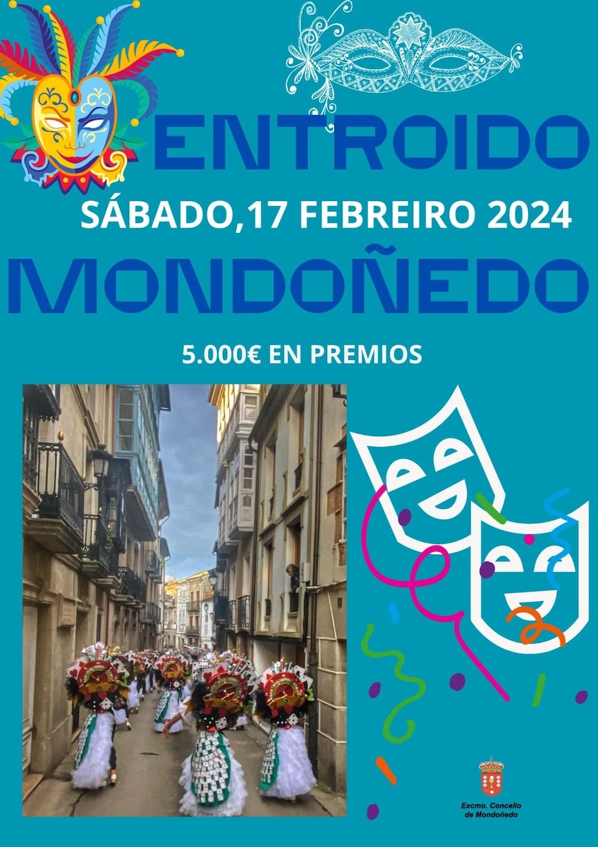 Cartel Entroido 2024 en Mondoñedo