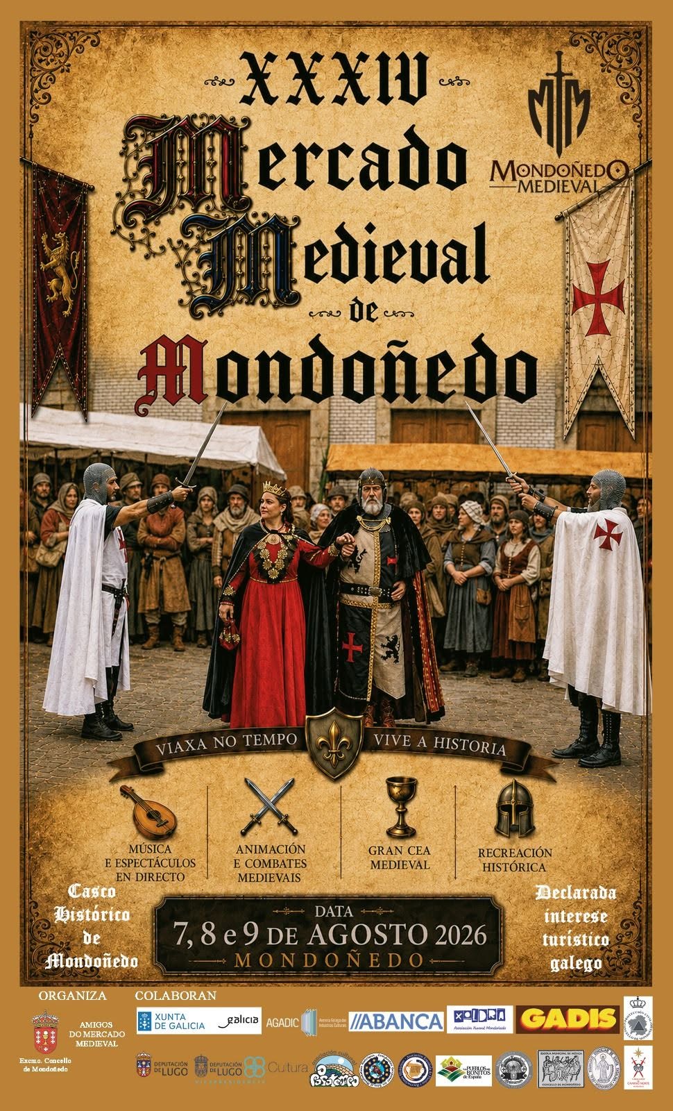 Cartel XXXIV Mercado Medieval de Mondoñedo