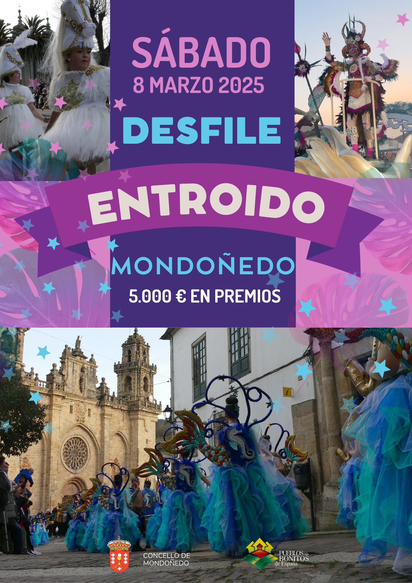 Cartel Entroido 2025 en Mondoñedo