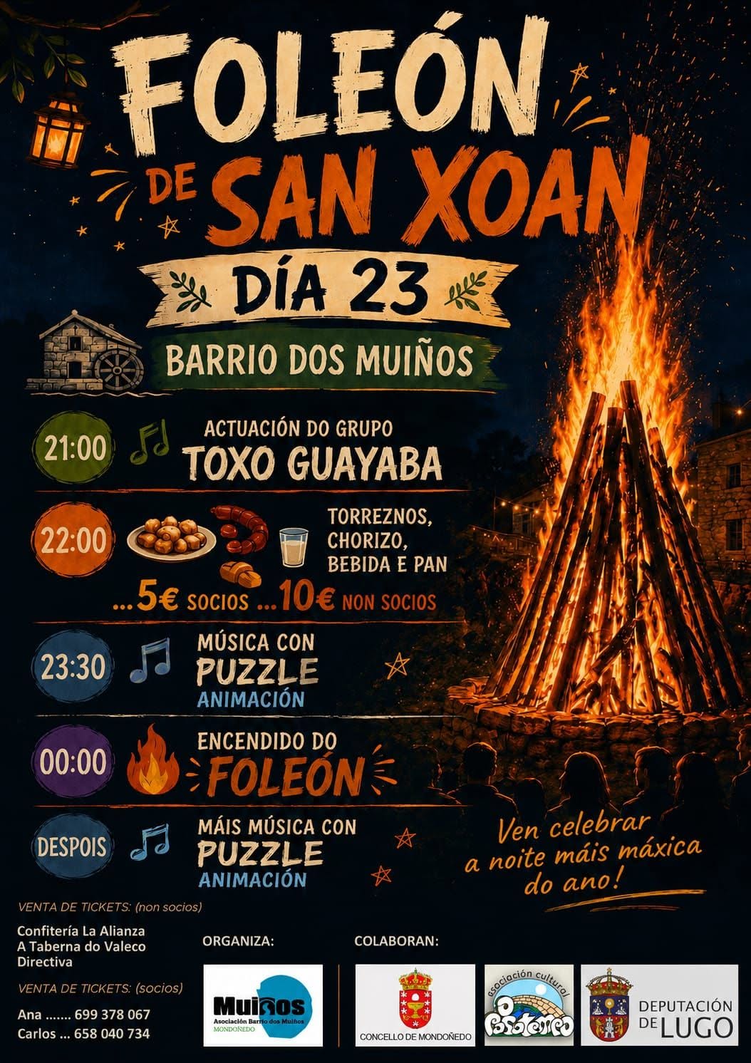 El Barrio dos Muiños celebrará el próximo 23 de junio el Foleón de San Xoán