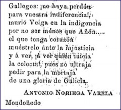 Texto de Noriega Varela en La Voz de Mondoñedo