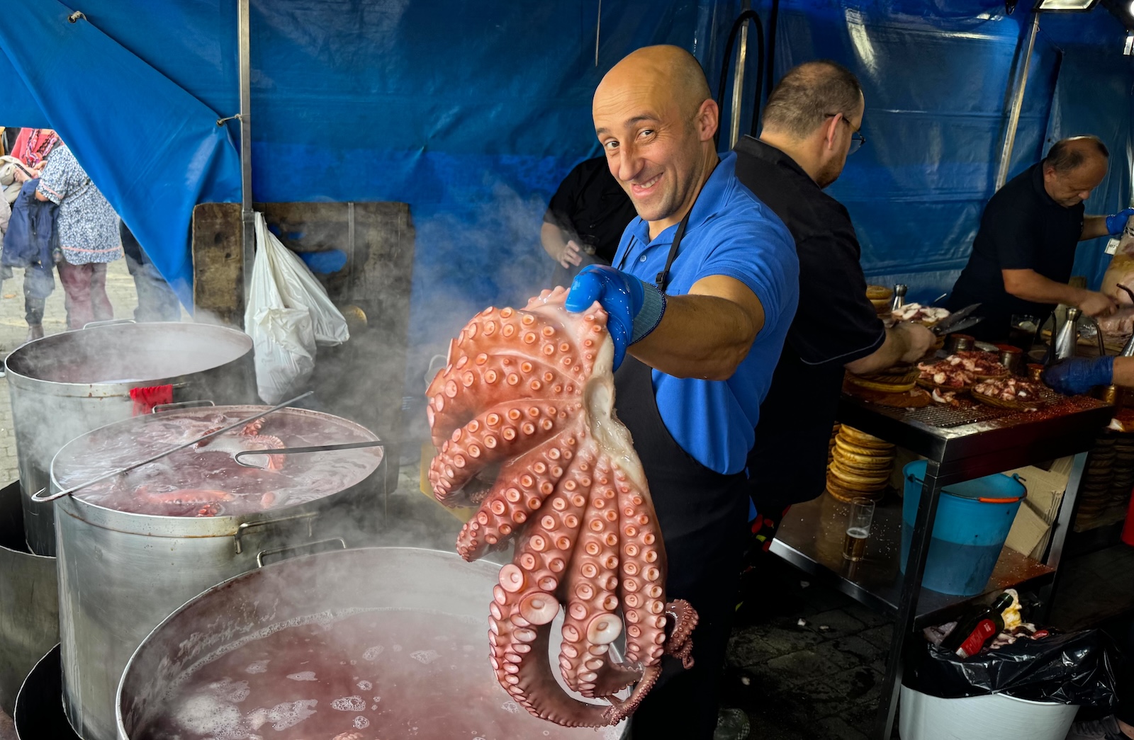 Puesto de venta de pulpo