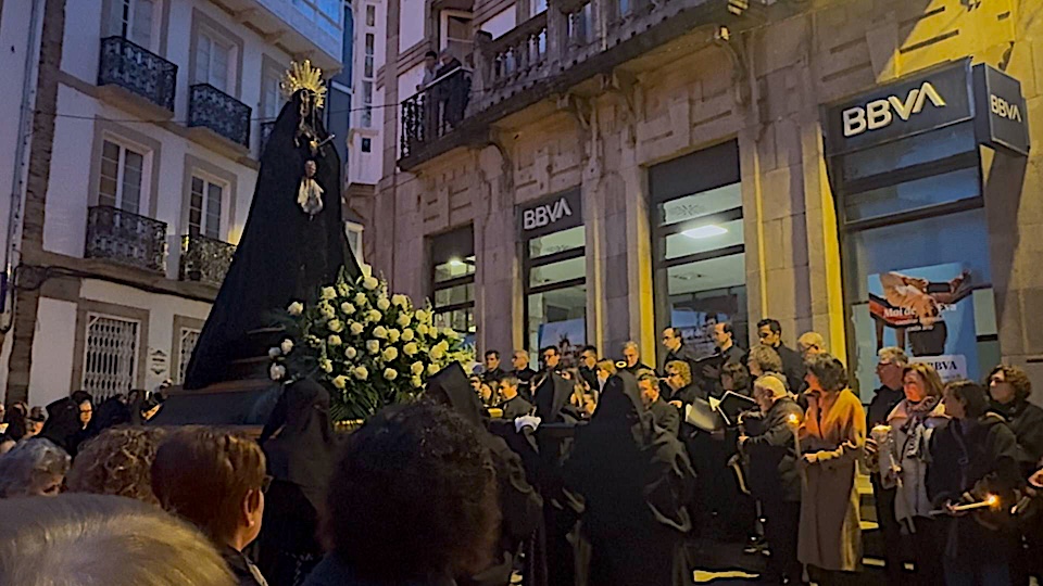 Procesión de la Soledad en la Semana Santa de Mondoñedo