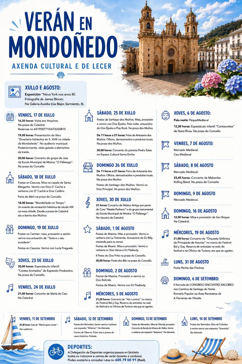 Cartel programación de verano